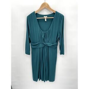 SOMA 3/4 Sleeve Stretch Jersey Midi Dress // L